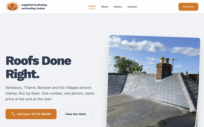 Englefield Scaffolding website