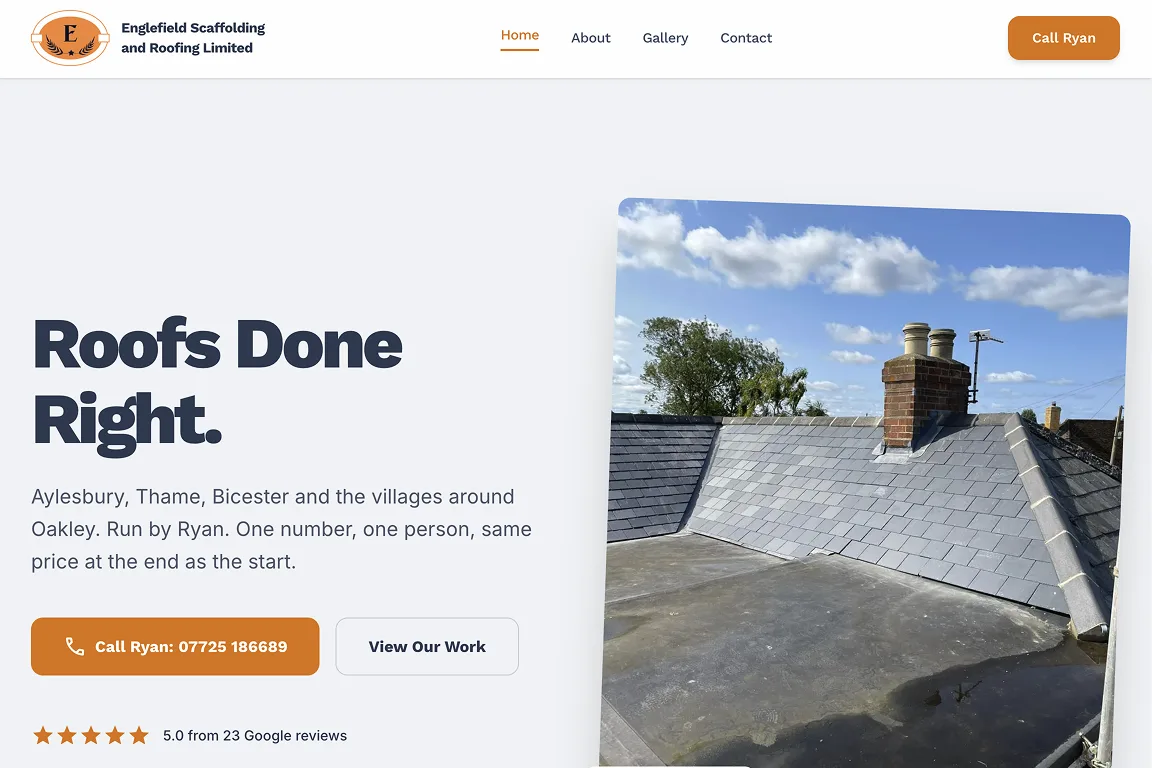 Englefield Scaffolding website